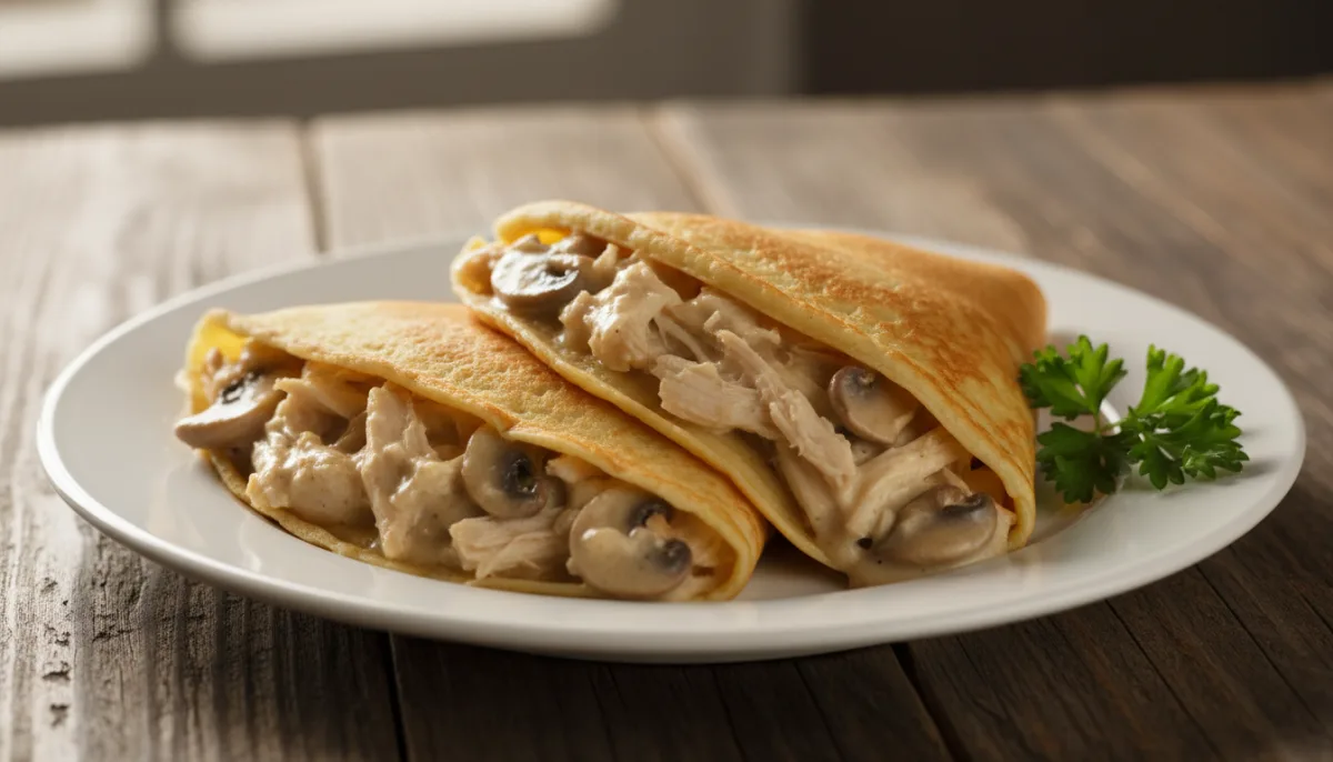 Crêpes di Pollo e Funghi con Besciamella