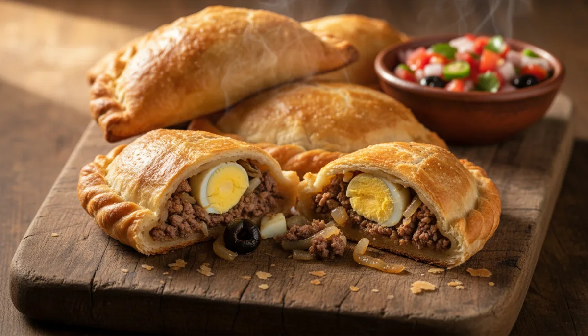 Chilean Empanadas de Pino: Baked Pastries with Savory Meat Filling