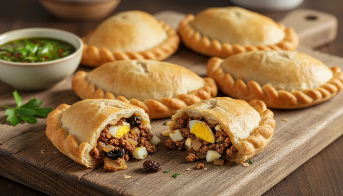 Chilenische Empanadas de Pino mit Chimichurri-Dip