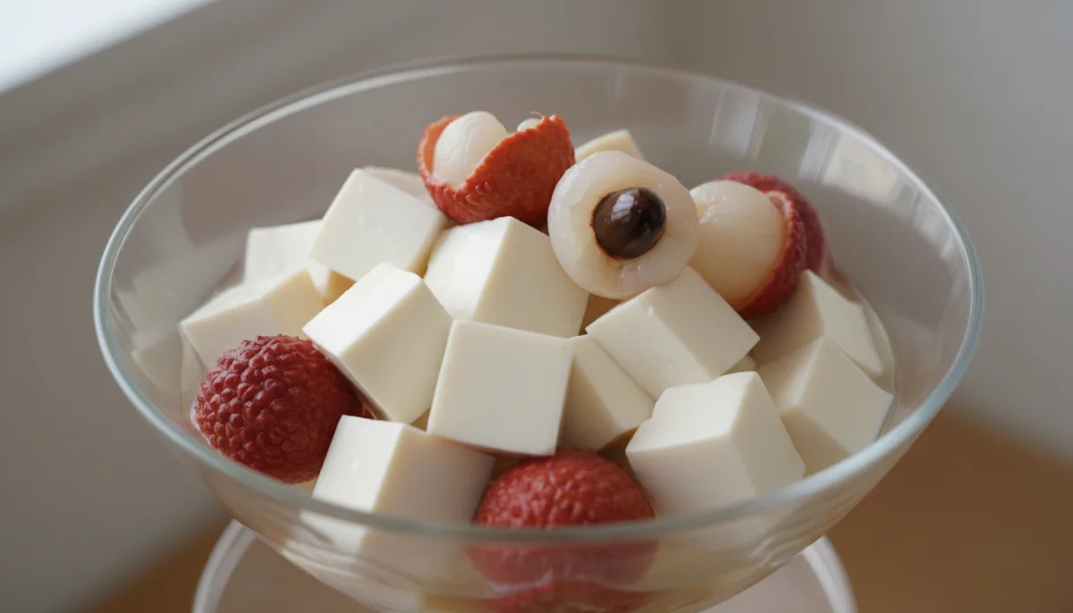 Tofu de Almendras Chino con Lichi