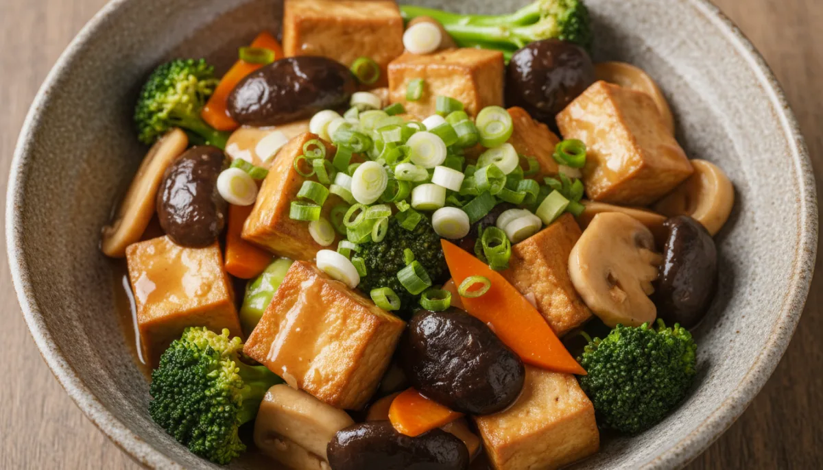 Tofu i Zier Kinez me Kërpudha dhe Perime
