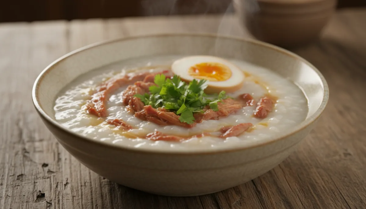 Congee Kinez me Vezë dhe Mish Derri me Pesë Erëza