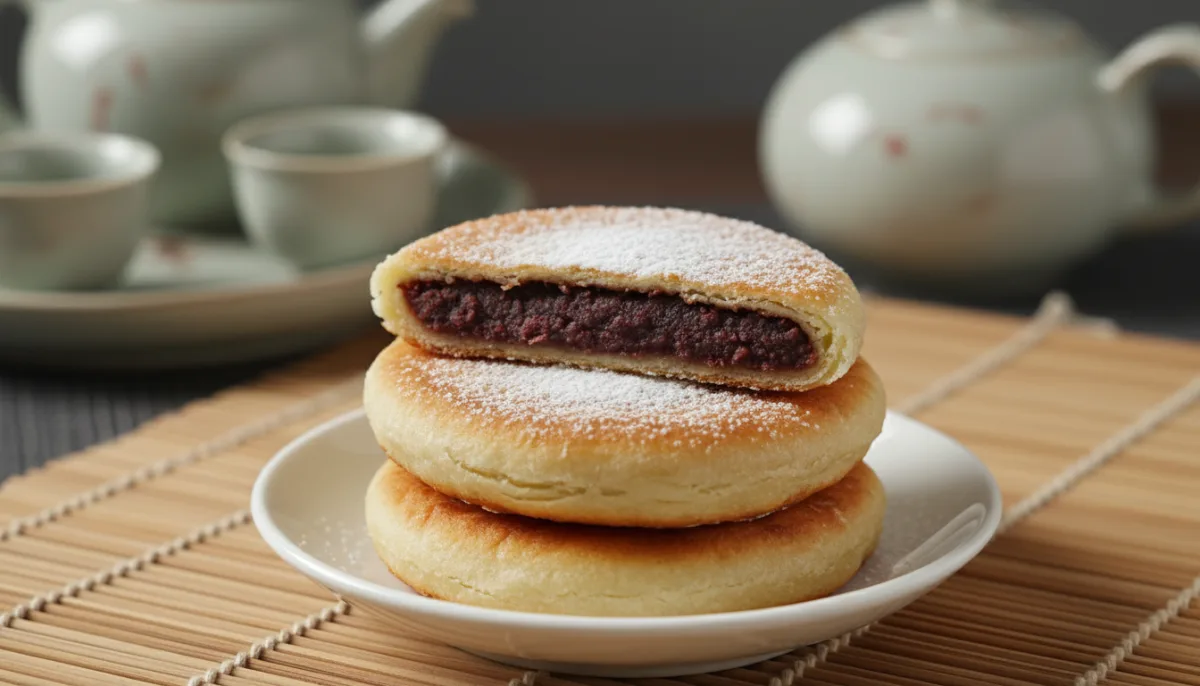 Tortitas Chinas de Pasta de Judías Rojas (Dou Sha Bing)