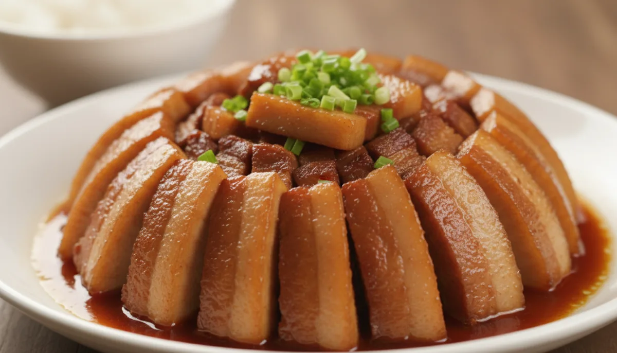 Pancetta di Maiale al Vapore con Taro alla Cinese