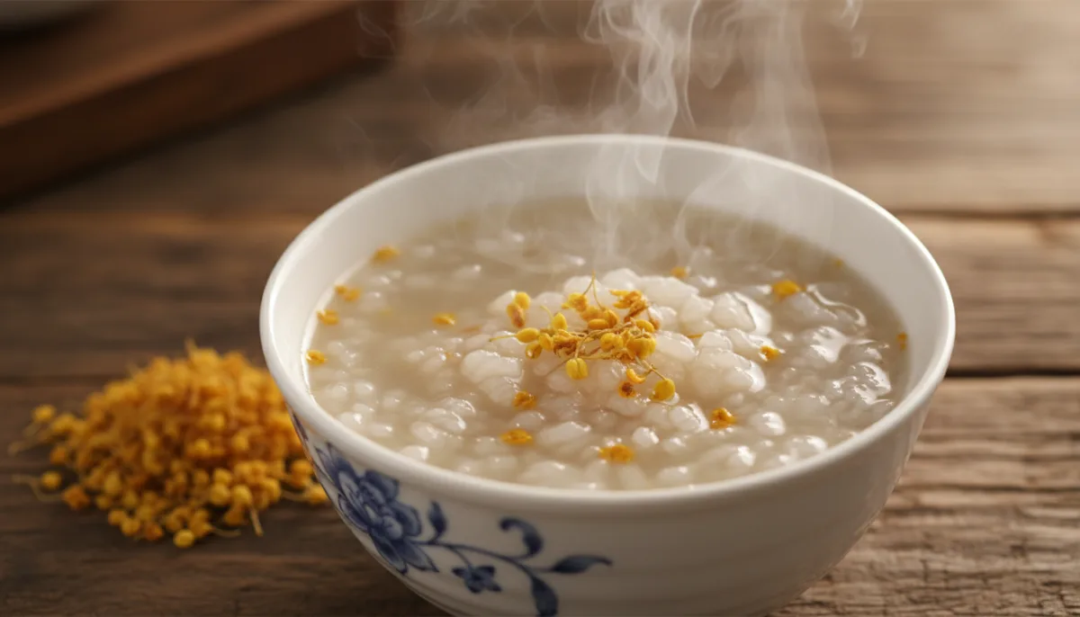 Sopa China Dulce de Arroz Fermentado con Osmanthus