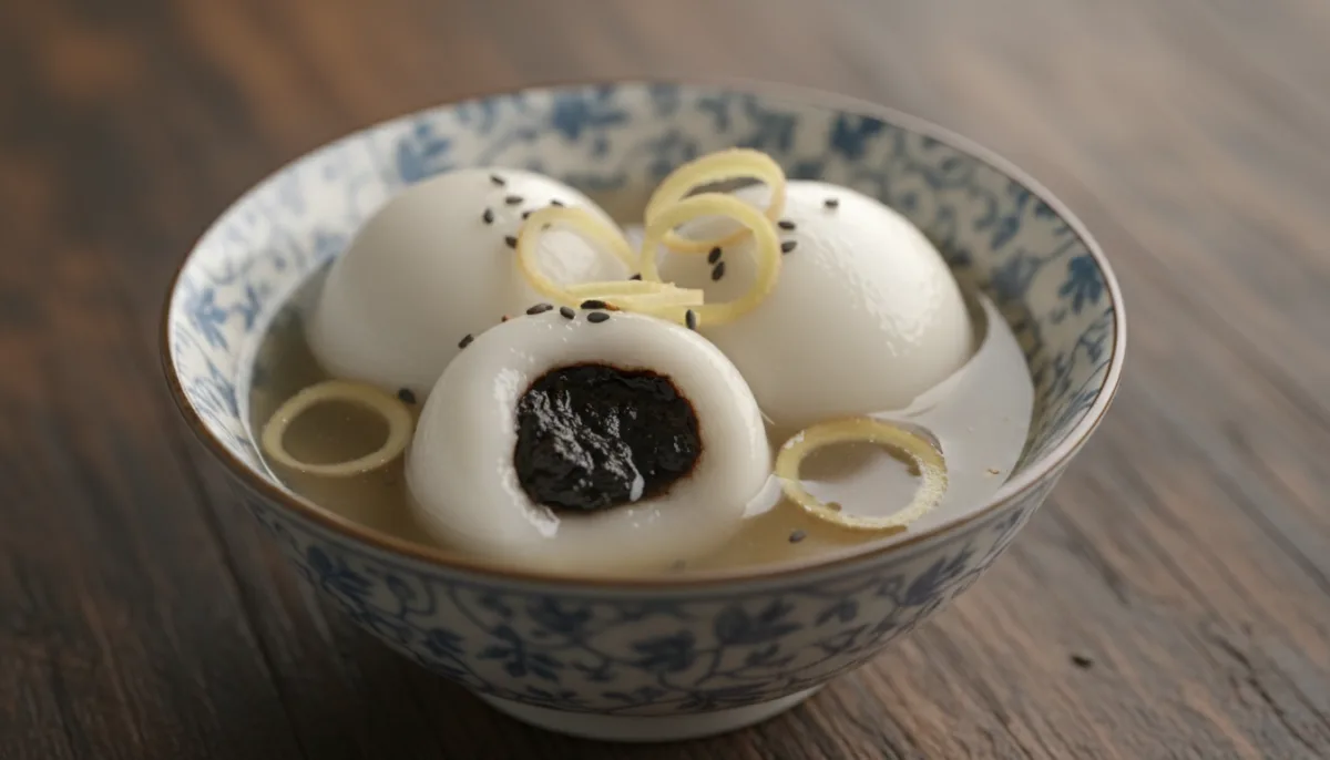 Tangyuan Dulces Chinos con Relleno de Sésamo Negro