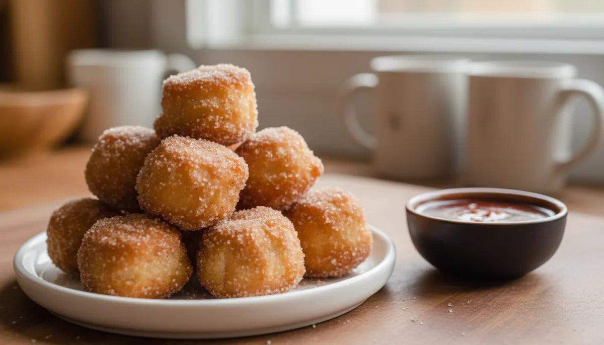 Bocaditos de Churro con Salsa de Chocolate y Chile