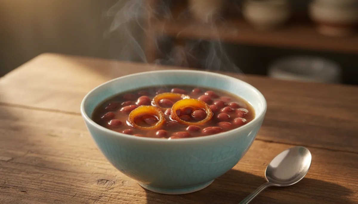 Sopa China Clásica de Frijol Rojo con Cáscara de Mandarina