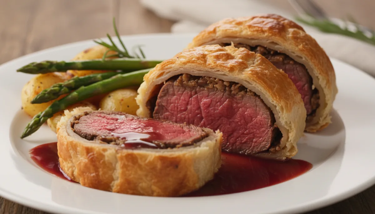 Classic English Beef Wellington with Red Wine Jus