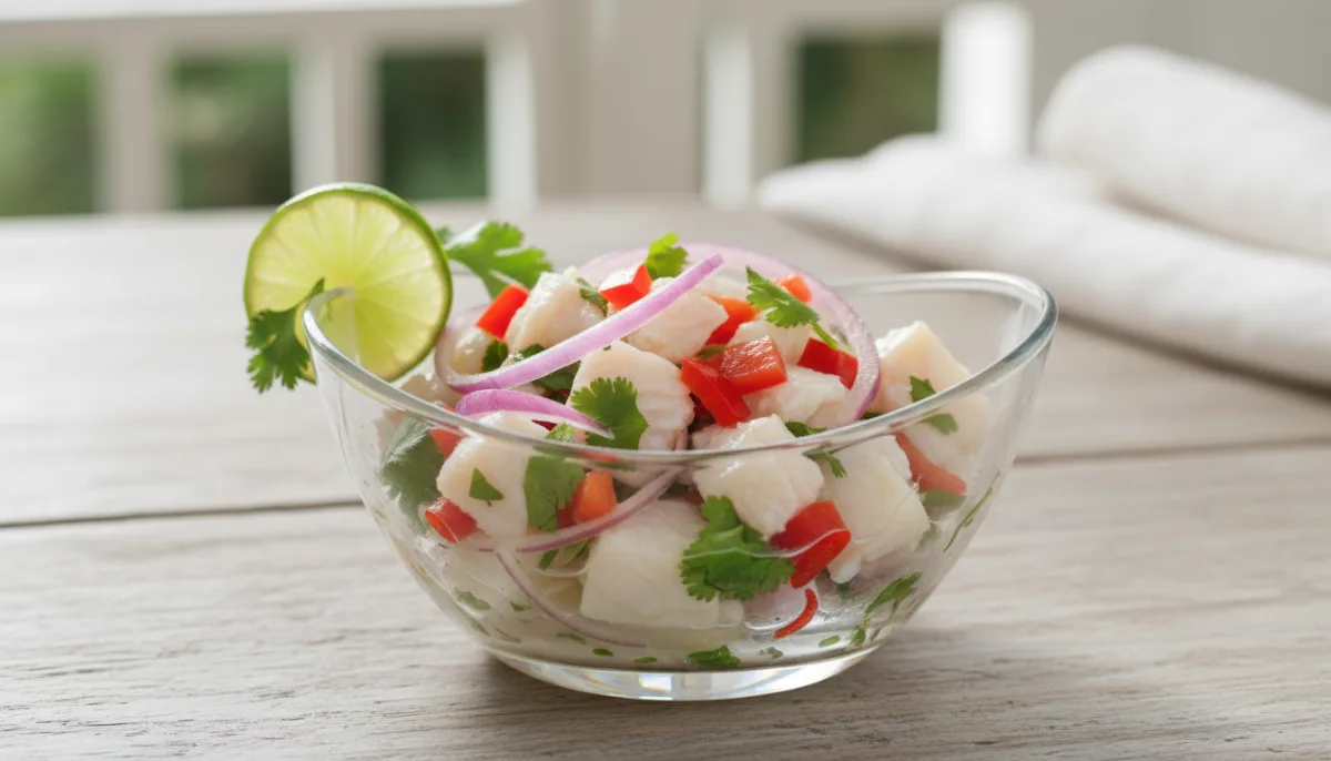 Costa Rican Ceviche Tico: Fresh Tilapia Ceviche with Bell Peppers and Cilantro