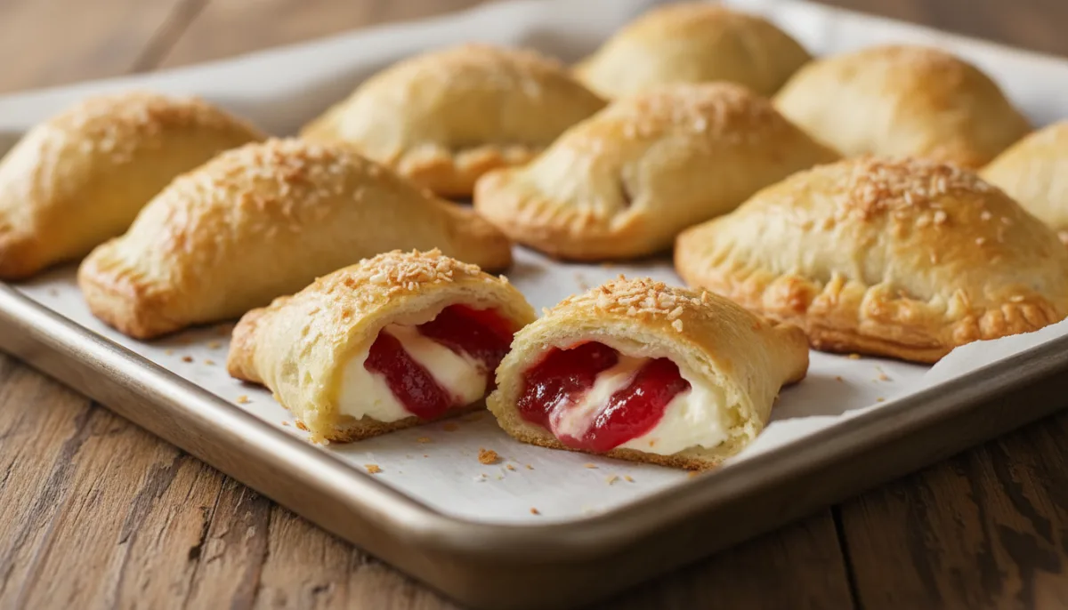 Empanadas Tropicales de Coco y Guayaba con Queso Crema