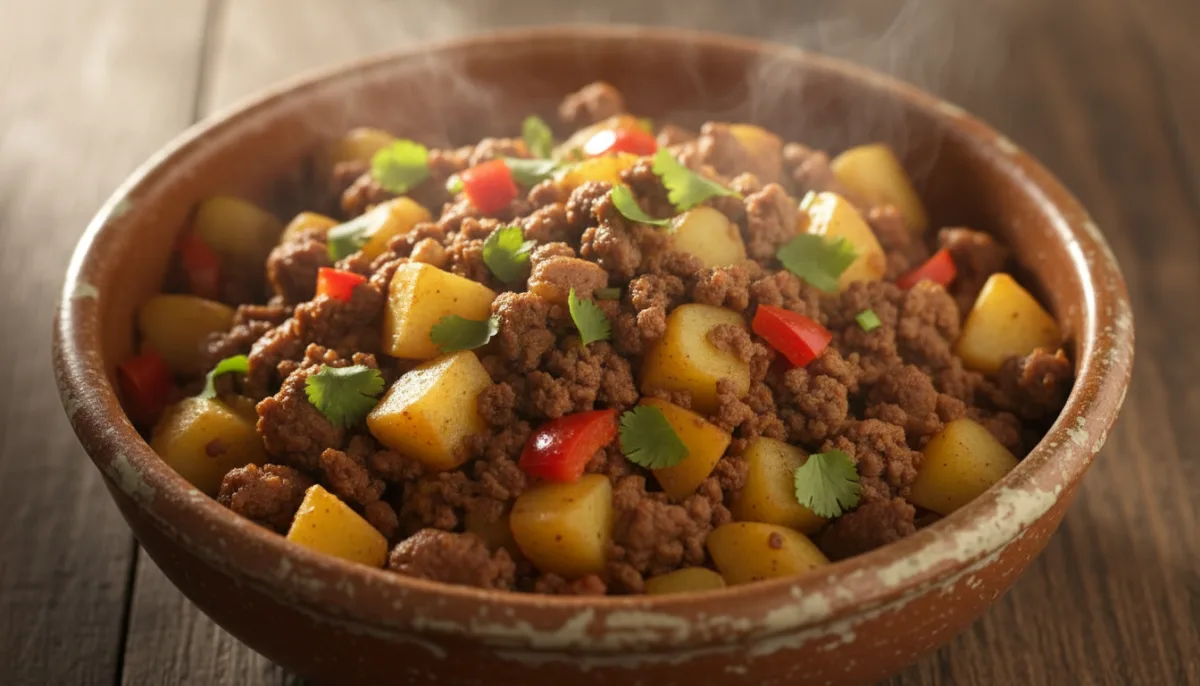 Hearty Costa Rican Picadillo de Papa with Ground Beef