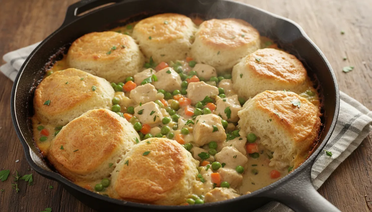 Creamy Chicken and Biscuit Pot Pie