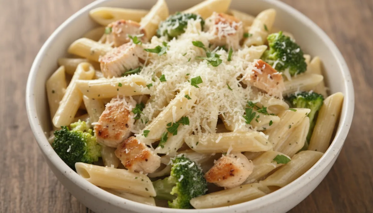 Pasta Cremosa con Pollo e Broccoli