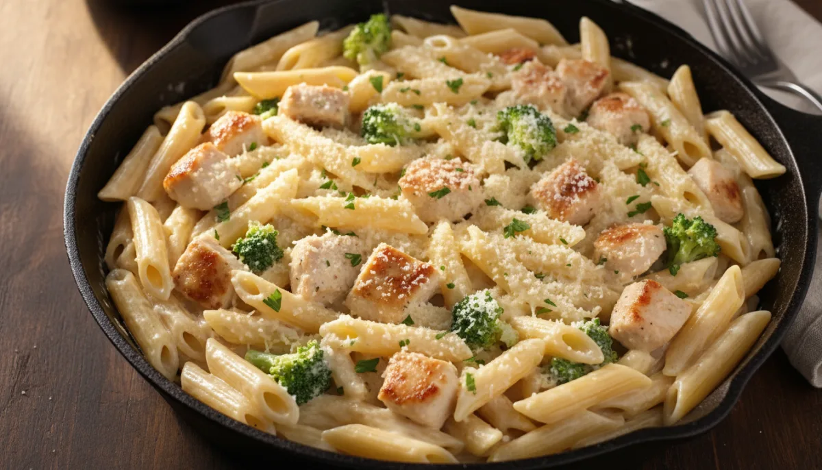 Creamy Chicken and Broccoli Pasta Skillet