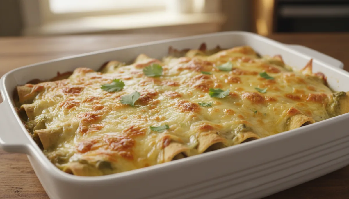 Creamy Chicken and Poblano Enchiladas
