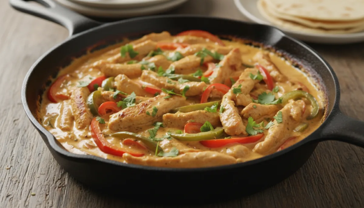 Creamy Chicken Fajita Skillet