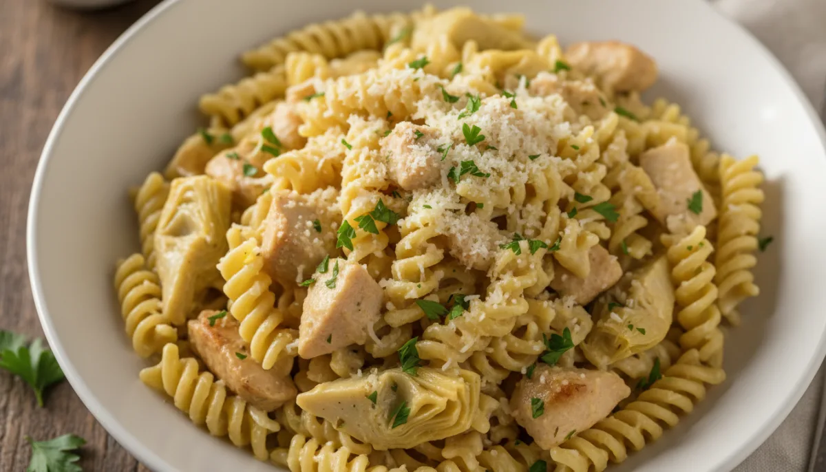 Creamy Lemon Chicken and Artichoke Pasta
