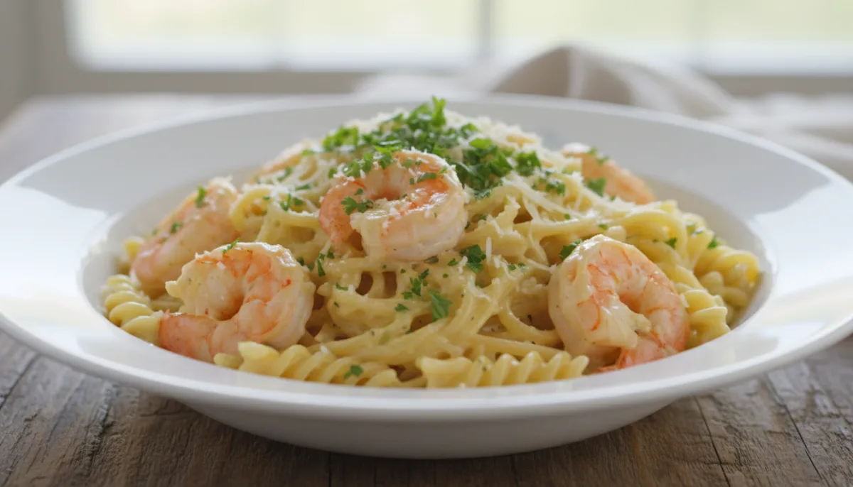 Creamy Lemon Garlic Shrimp Pasta