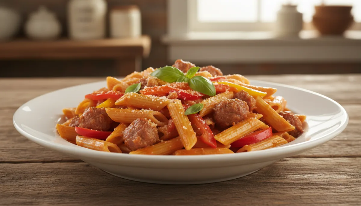 Creamy Sausage and Bell Pepper Pasta