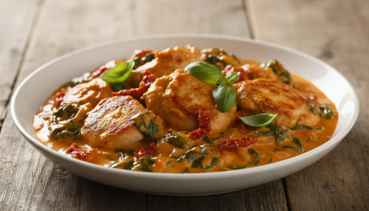 Creamy Sun-Dried Tomato and Spinach Chicken