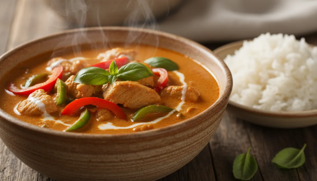 Creamy Thai Red Curry with Chicken and Bell Peppers