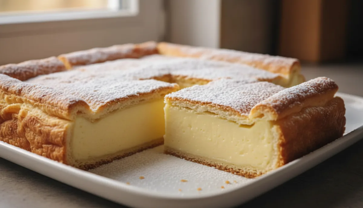 Croatian Kremšnita: Vanilla Custard and Puff Pastry Cake