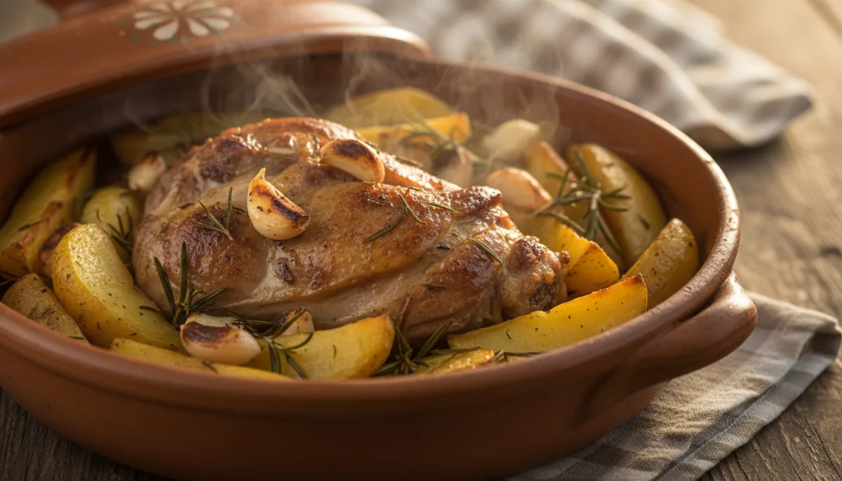 Croatian Peka-Style Lamb and Potatoes with Rosemary and Garlic
