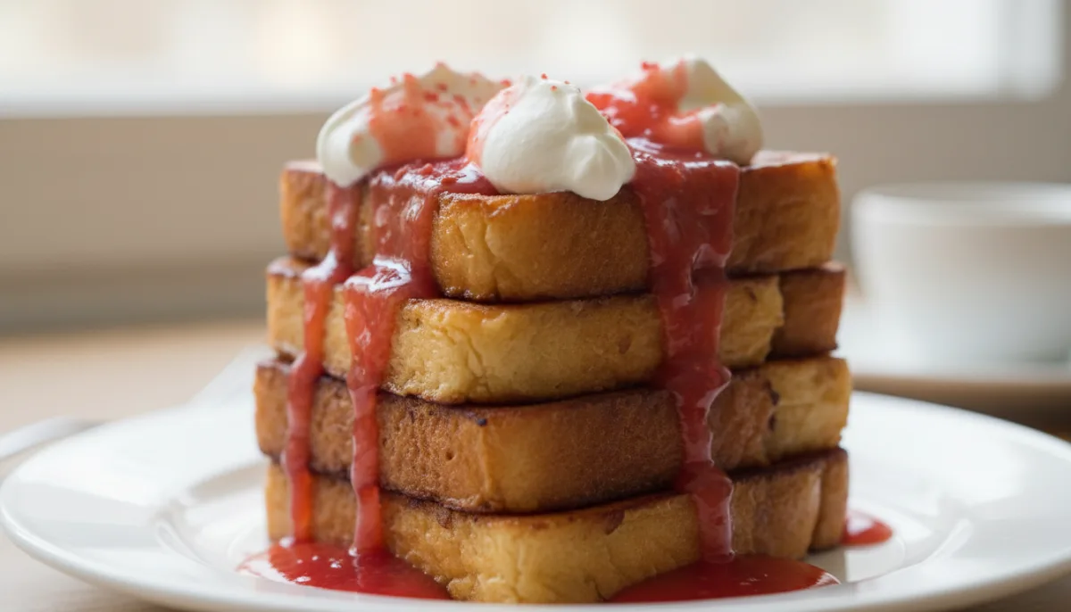 Cuban French Toast (Torrejas) with Guava Syrup and Cream Cheese