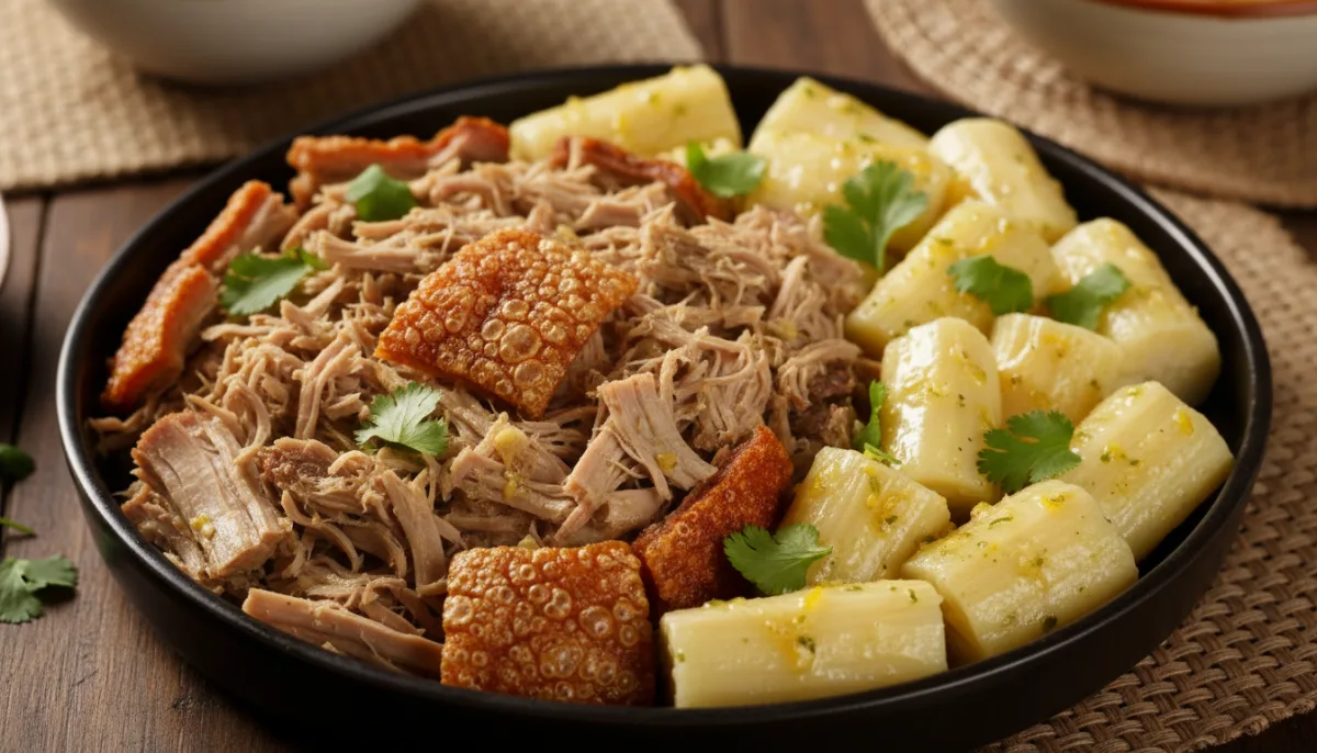 Cuban Lechon Asado (Roast Pork) with Yuca con Mojo