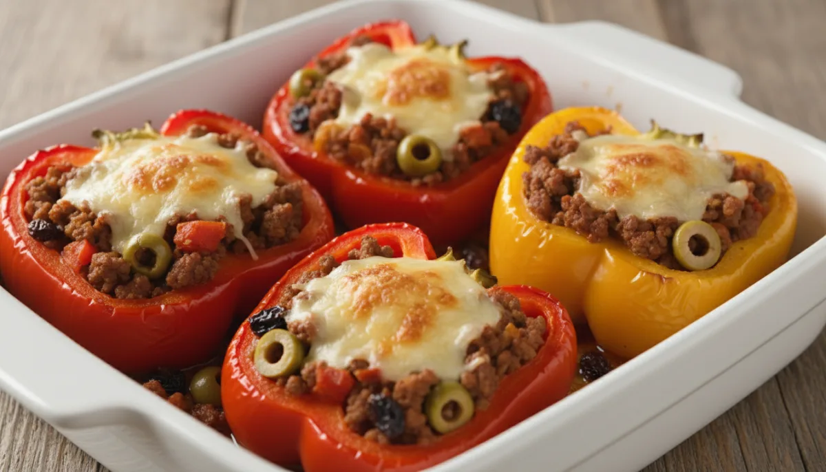 Peperoni Ripieni Cubani con Picadillo e Formaggio