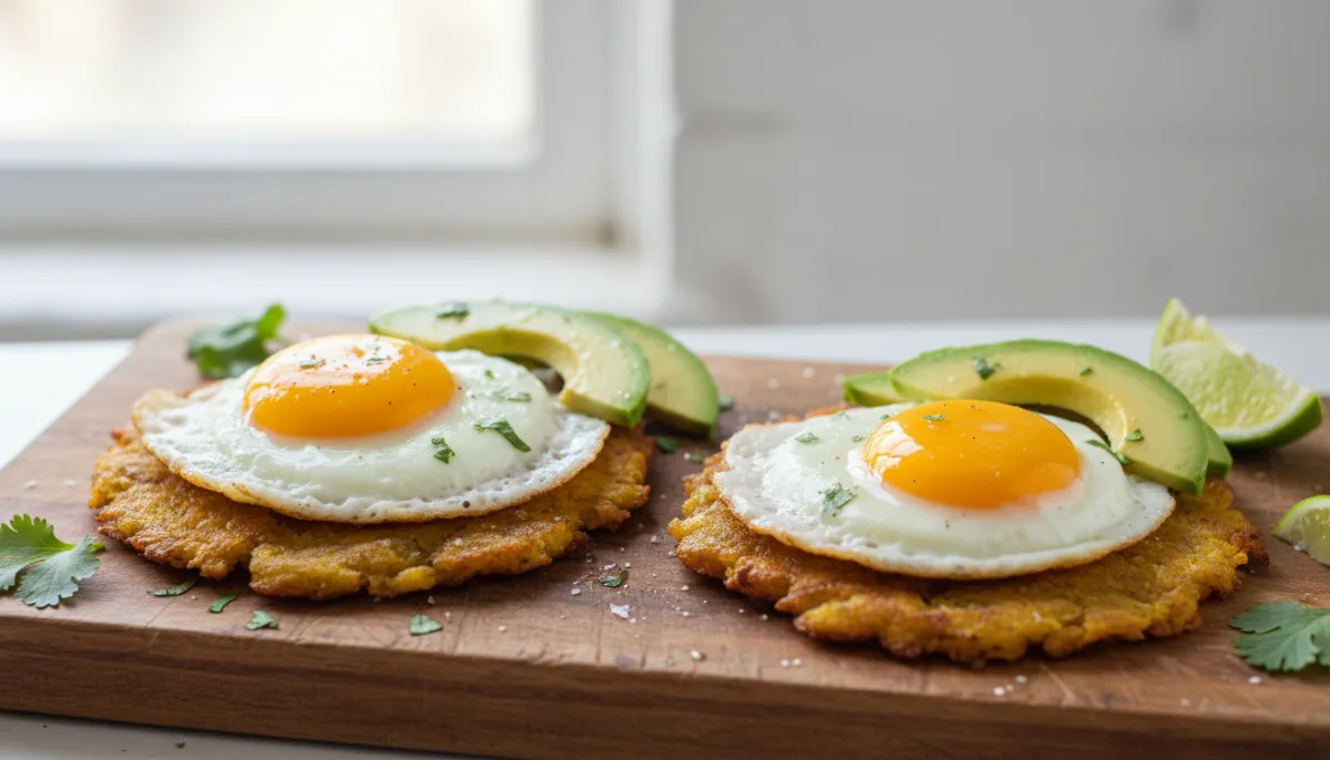 Cuban Plantain Tostada with Fried Egg and Avocado