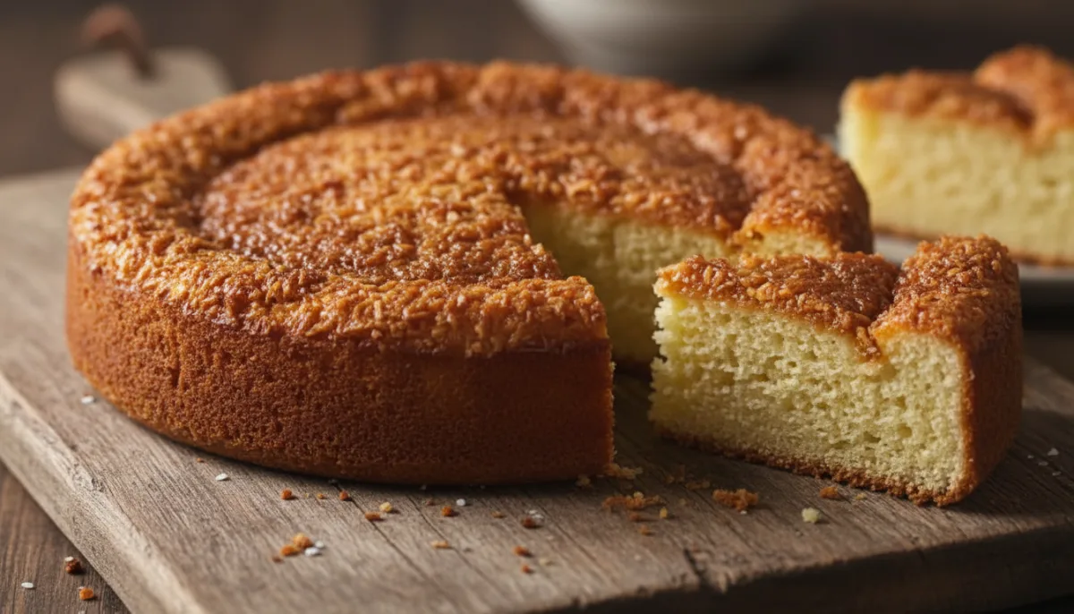 Drømmekage Dinamarquês (Bolo dos Sonhos) com Cobertura de Caramelo e Coco