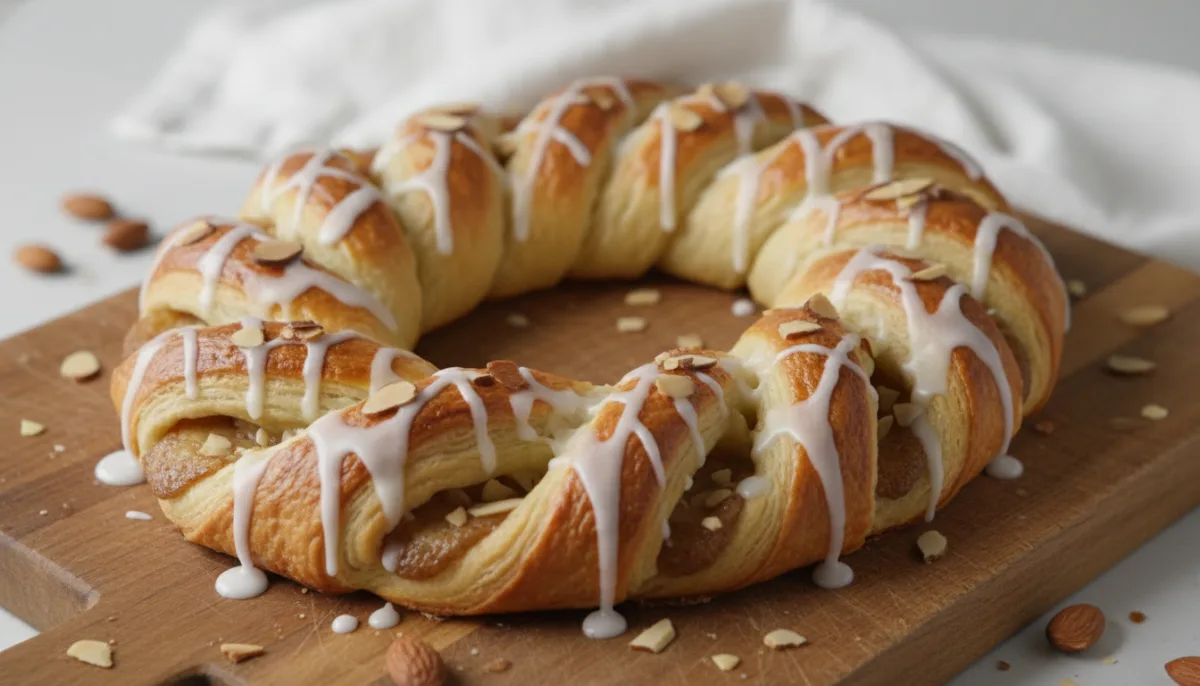 Kringle Dinamarquês com Recheio de Amêndoa e Cobertura