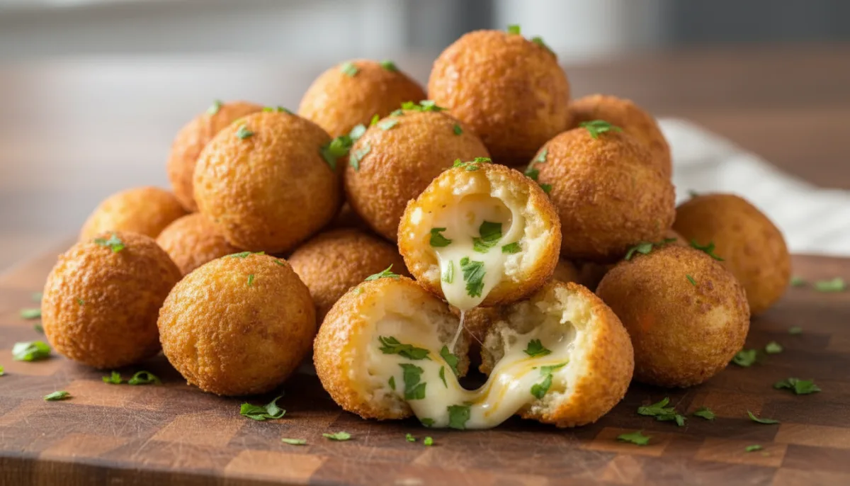 Dominican Bolitas de Yuca with Cheese and Cilantro