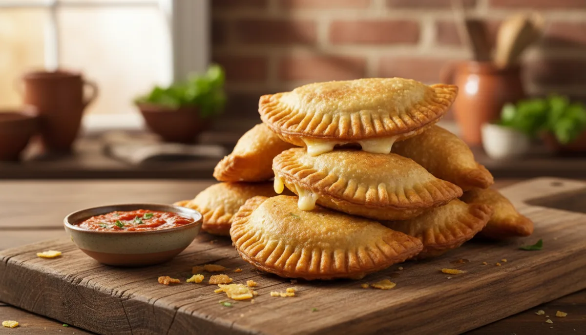 Empanada Dominikane me Plantan dhe Djathë me Salcë Pikante