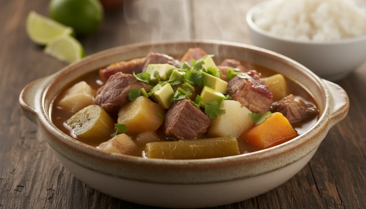 Sancocho Dominicano con Verdure a Radice e Avocado