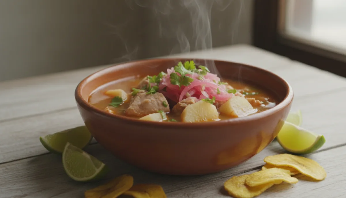 Ecuadorian Encebollado (Tuna and Onion Soup) with Yuca