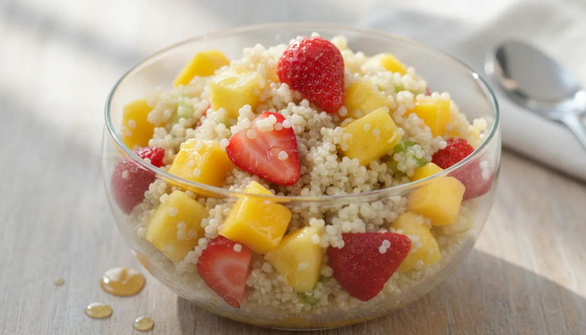 Andean Quinoa & Tropical Fruit Salad with Honey-Lime Vinaigrette