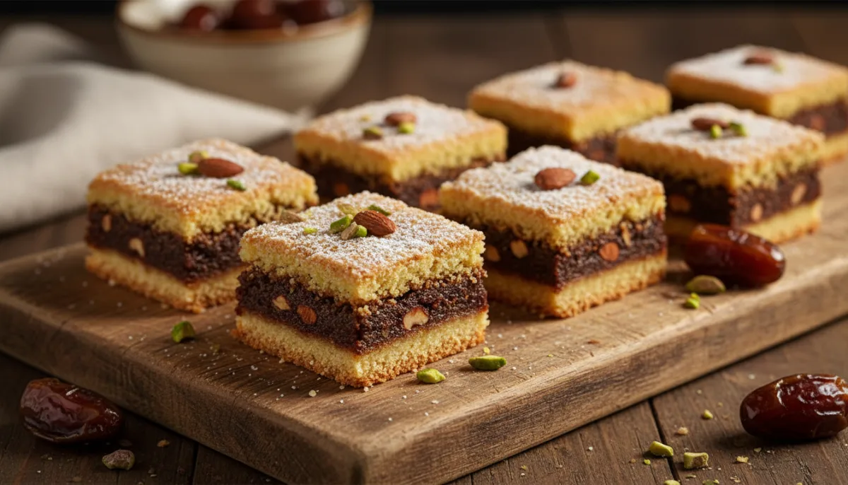 Egyptian Date and Nut Semolina Bars