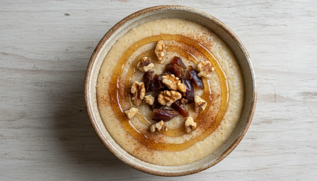 Egyptian Date and Nut Semolina Porridge