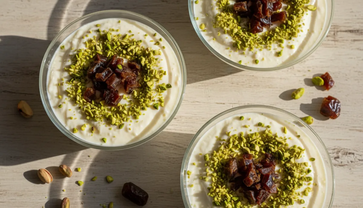Mahalabia Egipcia de Dátiles y Pistachos
