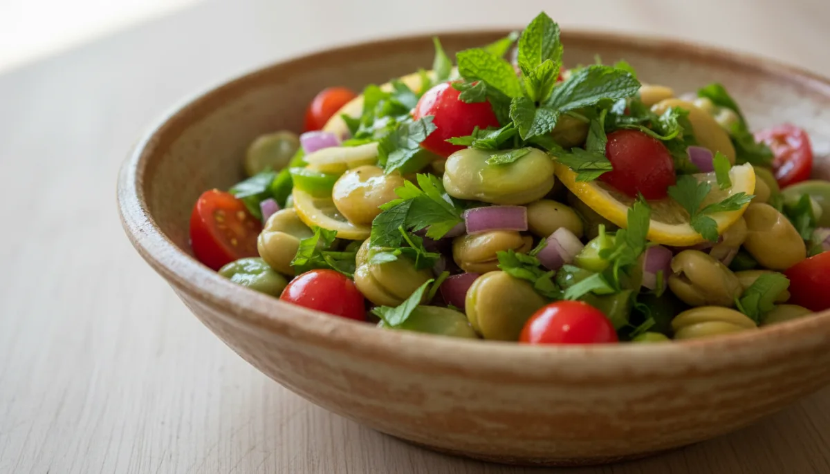 Salade Égyptienne de Fèves et Herbes (Salade de Foul Medames)
