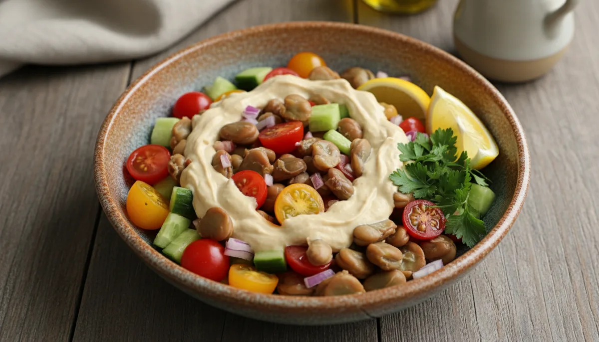 Egyptian Ful Medames Salad