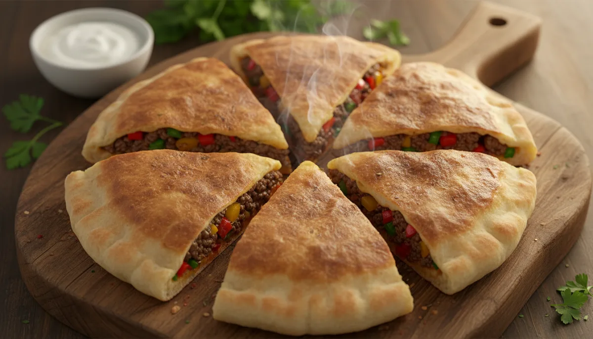 Egyptian Hawawshi with Beef and Peppers