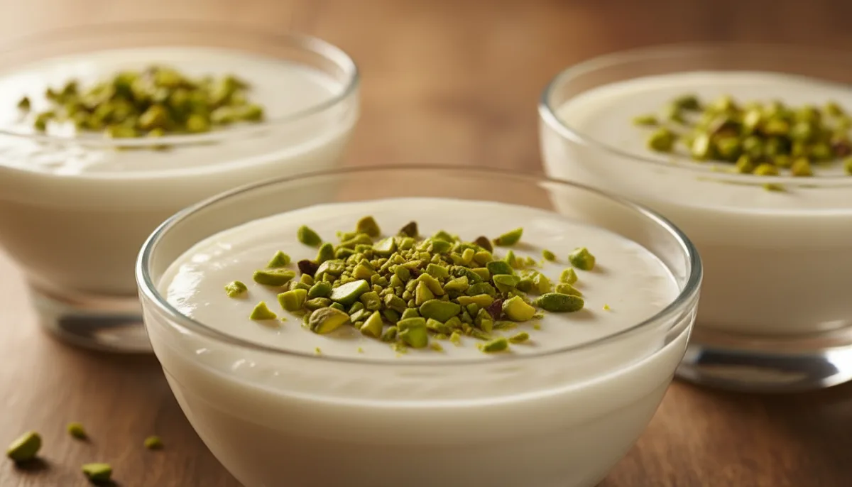 Mahalabia Egipcia de Agua de Rosas y Pistachos