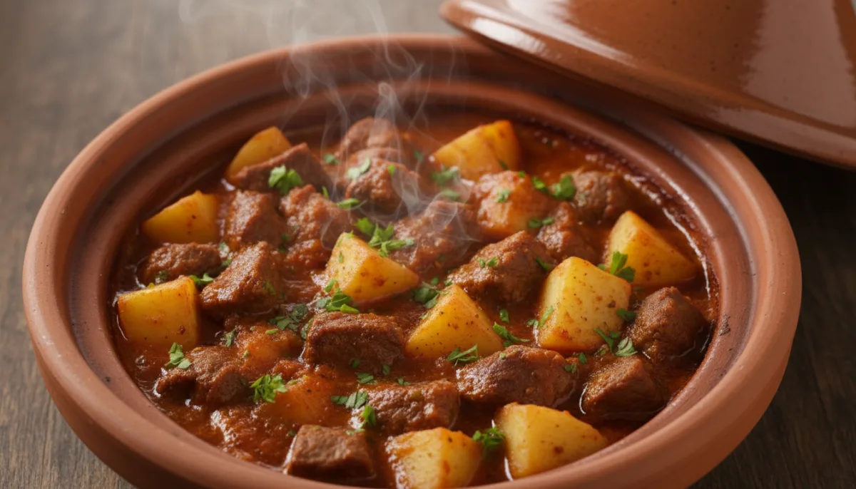 Egyptian Beef and Potato Tagine with Aromatic Spices