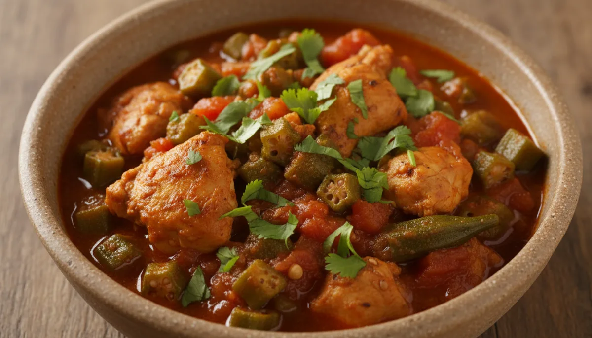 Egyptian Spiced Chicken and Okra Stew