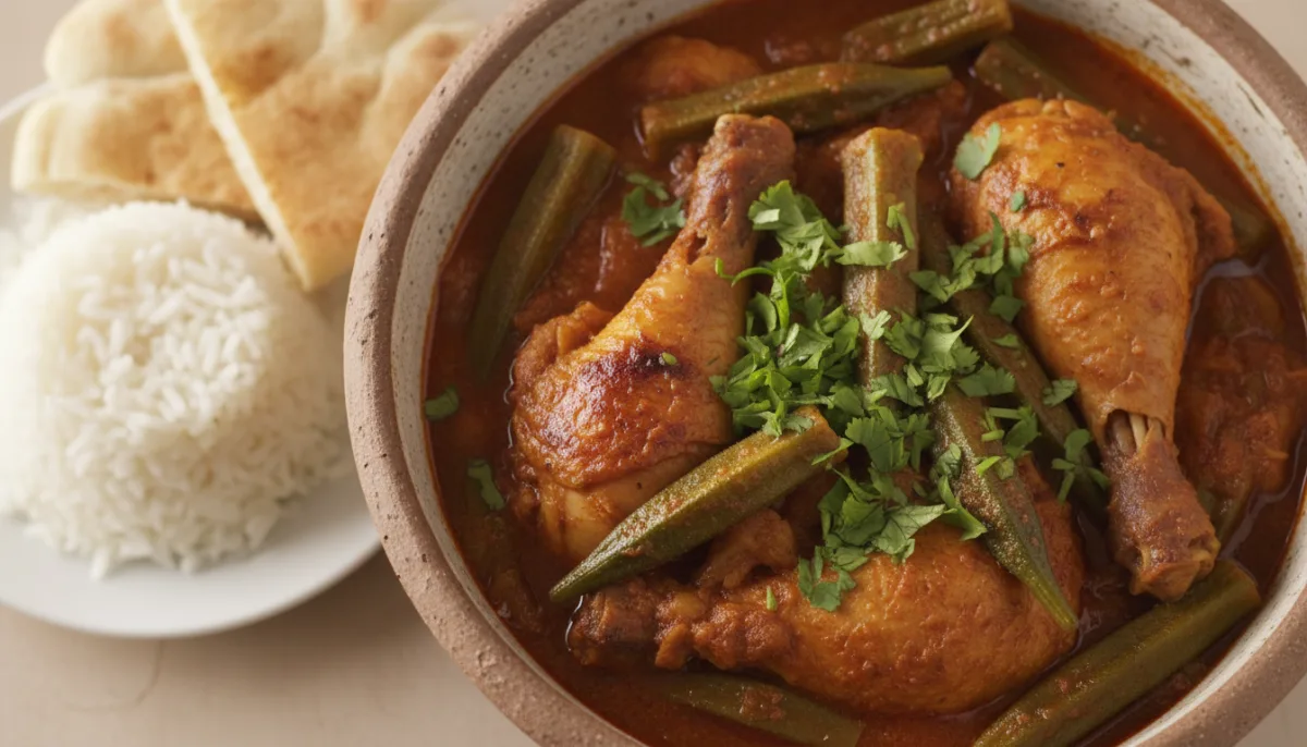 Egyptian Chicken and Okra Stew (Bamya)