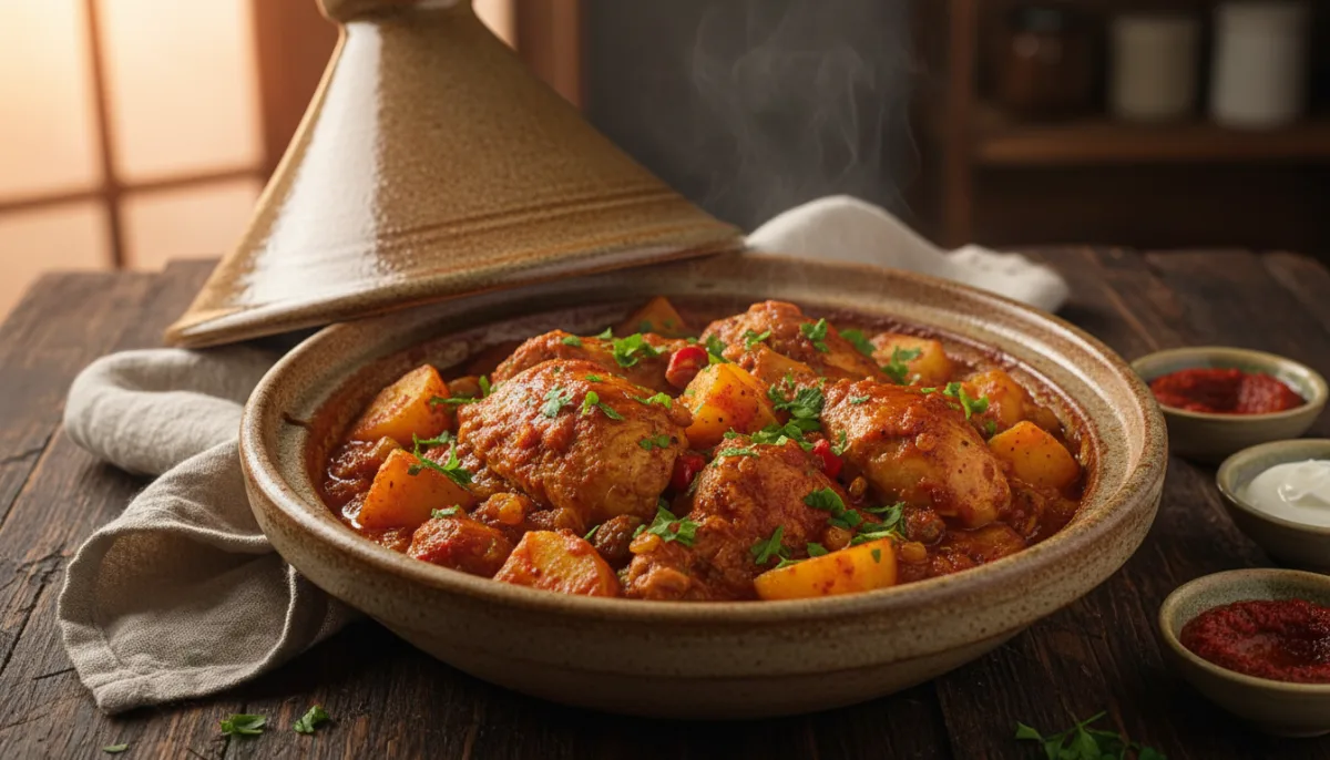 Egyptian Spiced Chicken and Potato Tagine